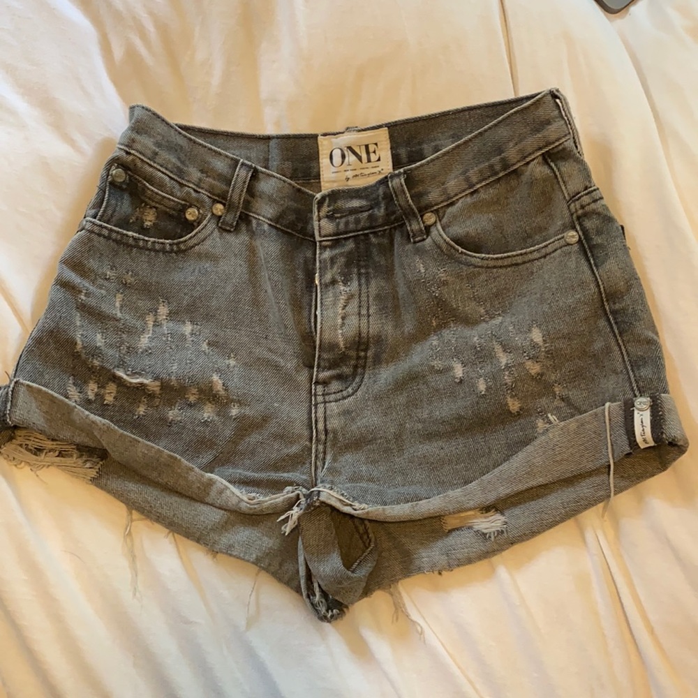 [NOT FOR SALE] One Teaspoon Gray Denim Shorts